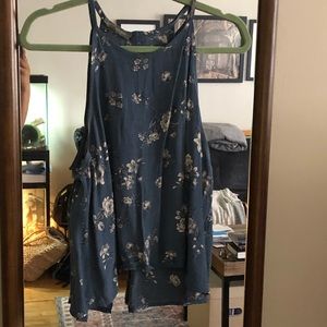 American Eagle Don’t Ask Why Floral Tank